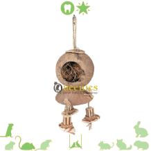Kokosnoot Jungle huis met houtblokjes