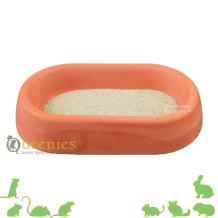 Terracotta badzand bak voor knaagdieren