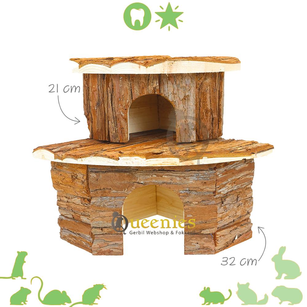 Natuurlijke hamsterkooi met schuifruiten