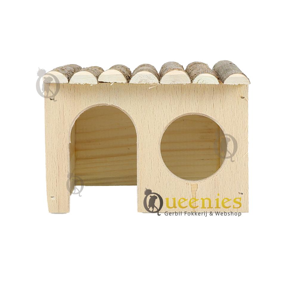 Hazelnoot huis vierkant 12 cm