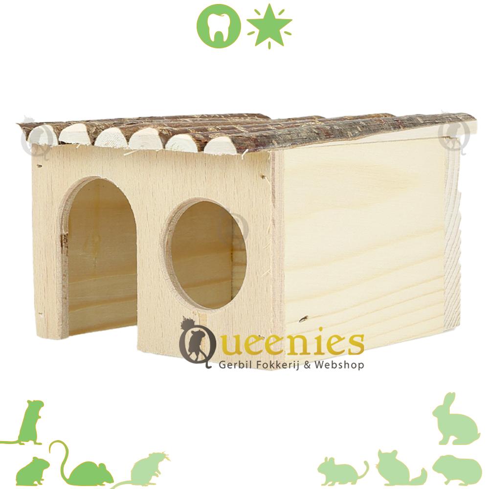 Hazelnoot huis vierkant 12 cm