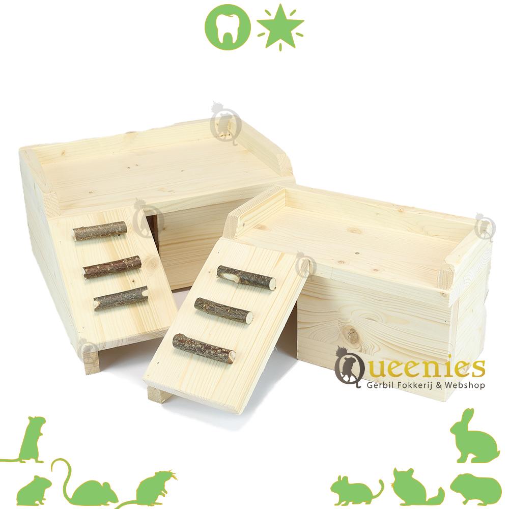 Houten plateau voor Cavia's en Konijnen