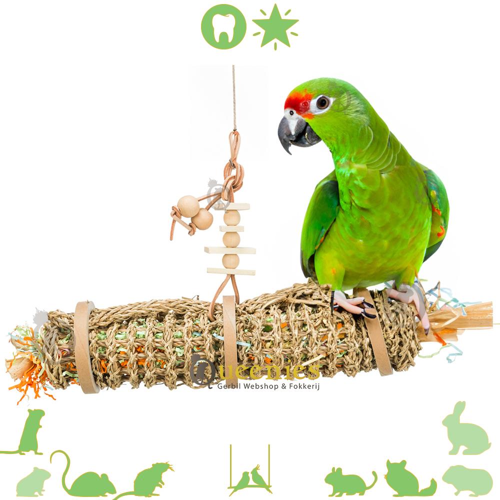 Foerageer Hangrol 55 cm - Speelgoed of snackrol voor Parkieten en Papegaaien
