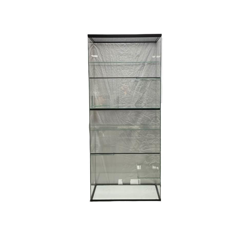 Chinchilla kooi van glas 60x45x140 met ventilatierooster