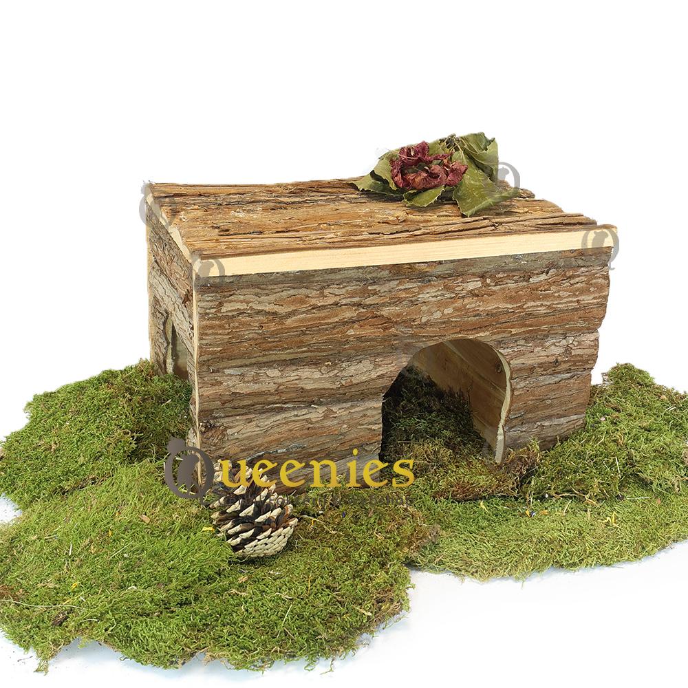 Degoe huis van hout met plat dak