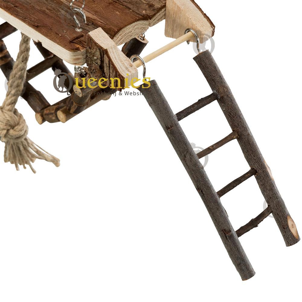 Detailfoto van houten knaagdierhuisje