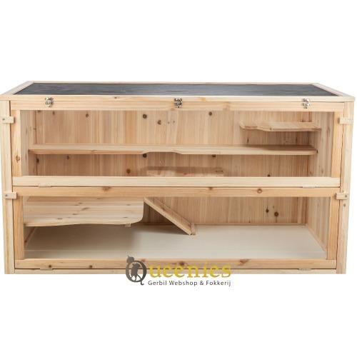 Syrische goudhamsterkooi van hout 115x60x60