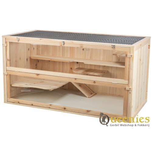 Hamsterkooi van hout 115x60x60