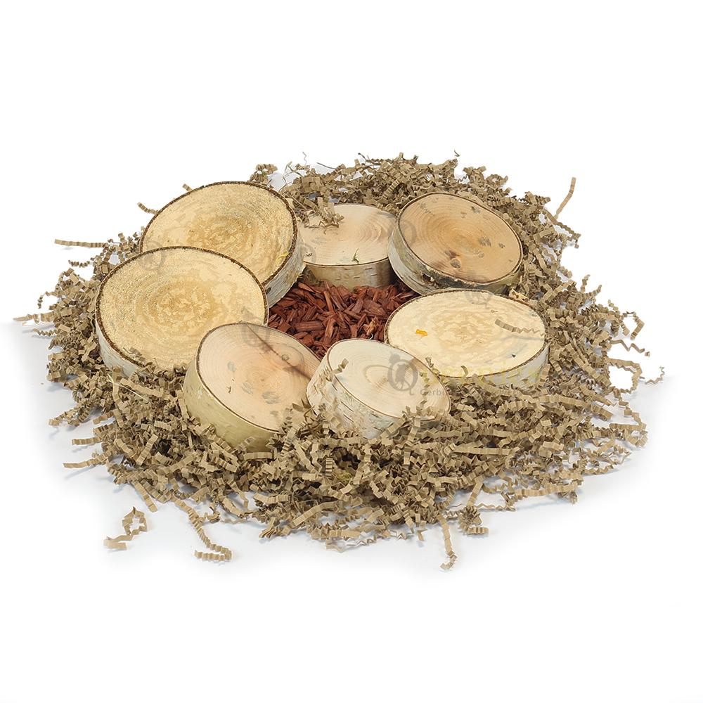 Berkenschijven met Sizzle Crinkle en Color Wood voor hamsters