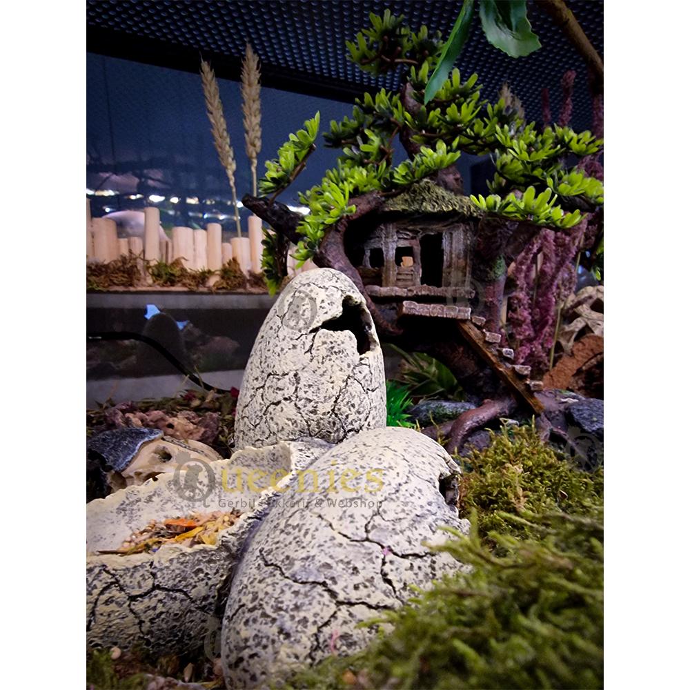 Jurassic Theme Hamsterscape met Dinosaurus eieren
