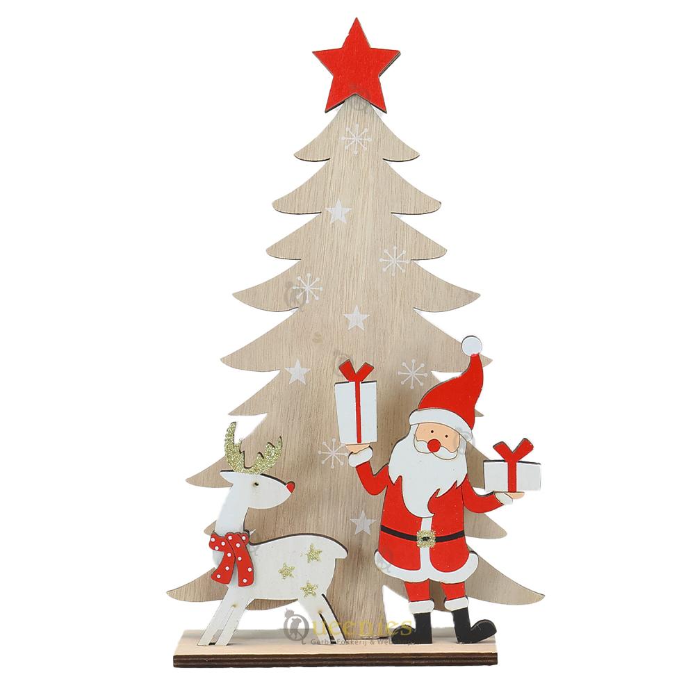 Houtenkerstboom met Kerstman
