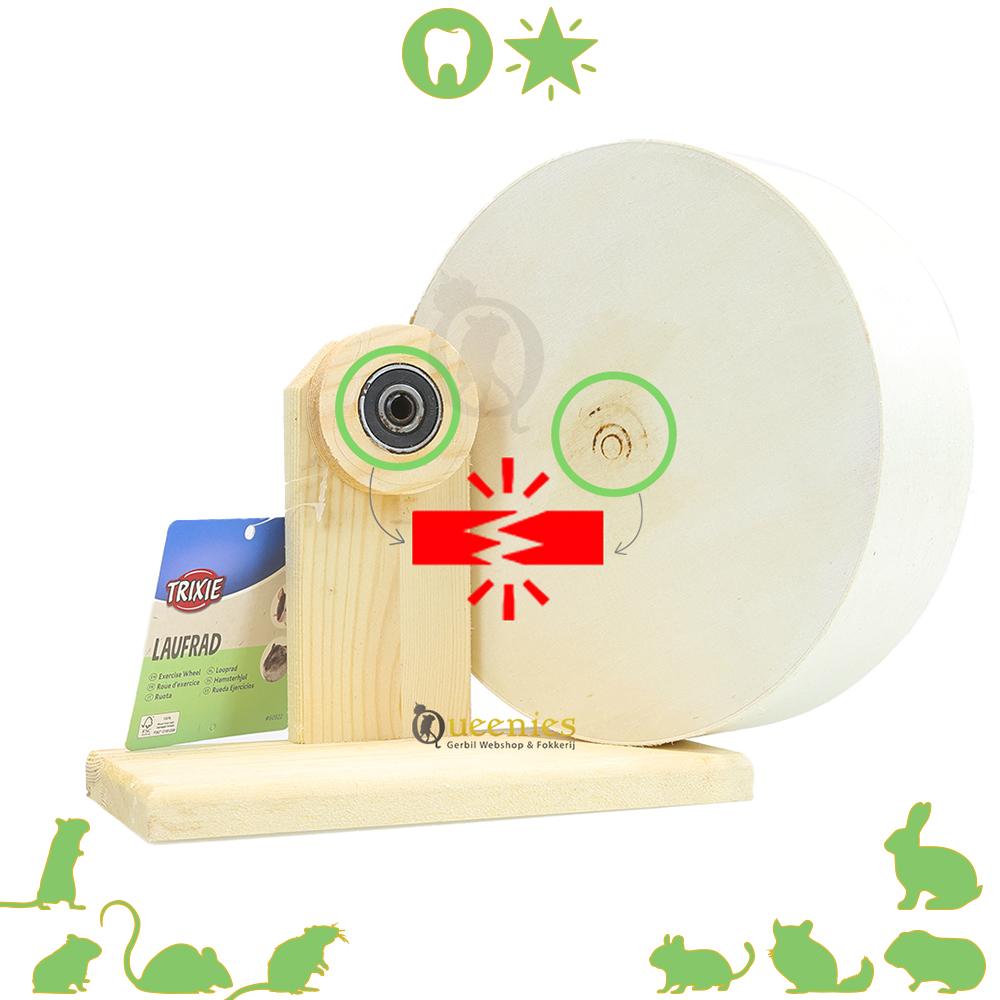 Hamster terrarium met houten loopwiel