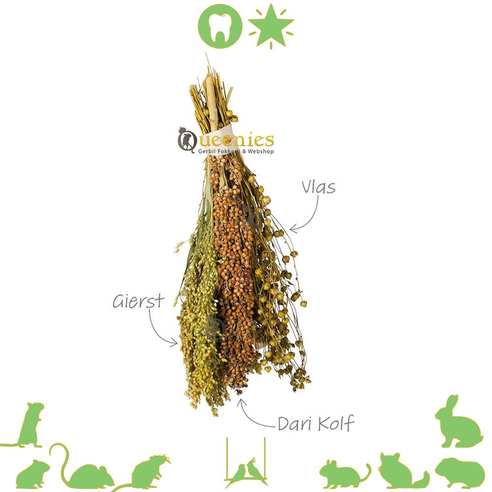 Gerbil Bouquet Pick & Run met Darre/Pluimgierst/Vlas 130 gram