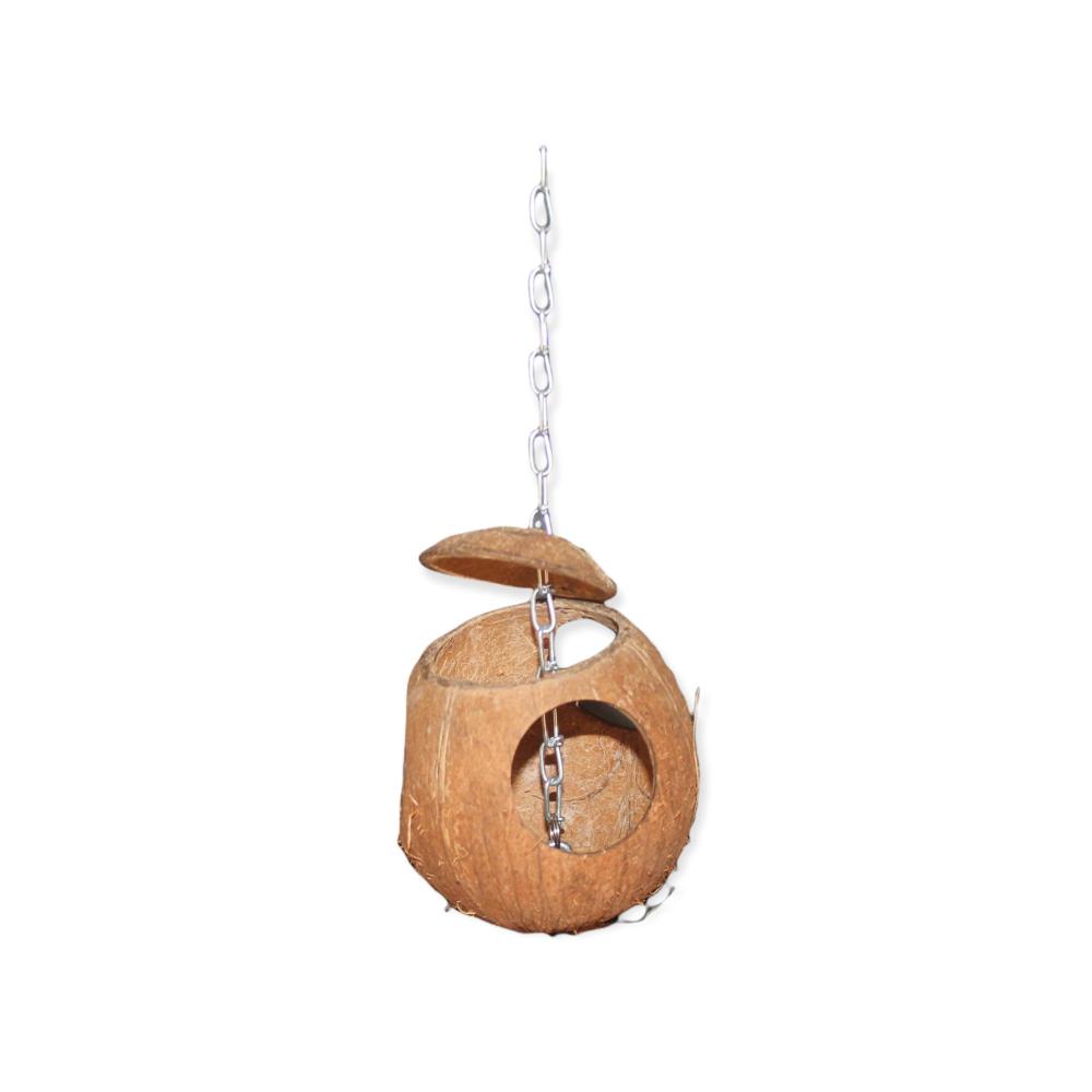 Kokosnoot hooi bal met ketting