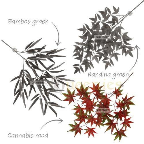 hangende rode cannabis kunstplant voor terrarium decoratie