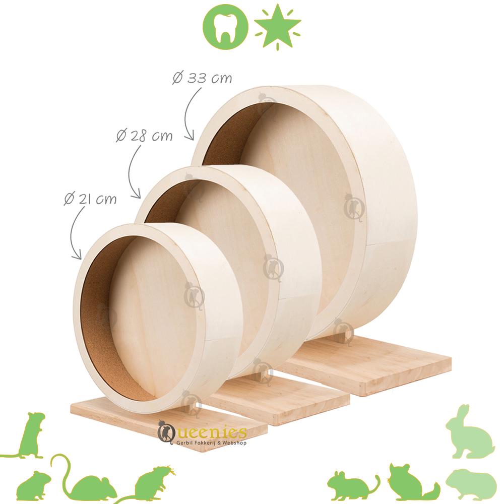 Houten loopwiel 28 cm Knaagdieren kooi voor goudhamster