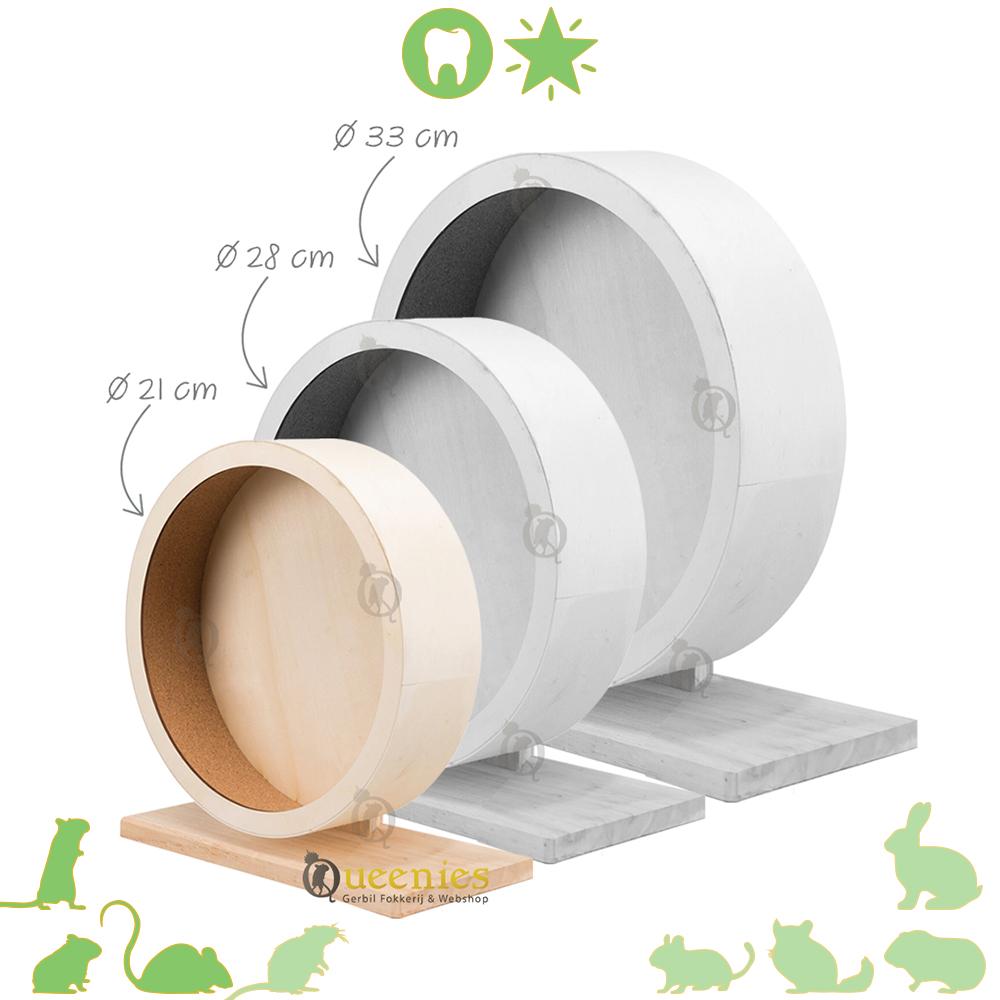 Houten loopwiel 21 cm hamster