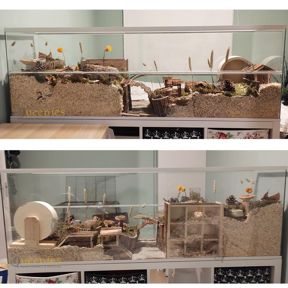 Hamsterscape met witte profielen 