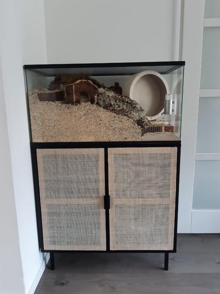 Gebruikte degoe terrarium 75x40x100